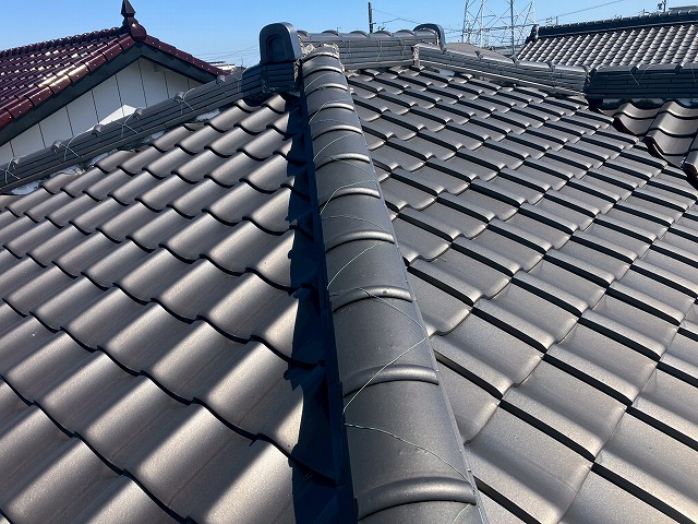 各務原市｜瓦屋根の漆喰が劣化！詰め直しの見積もり依頼で調査